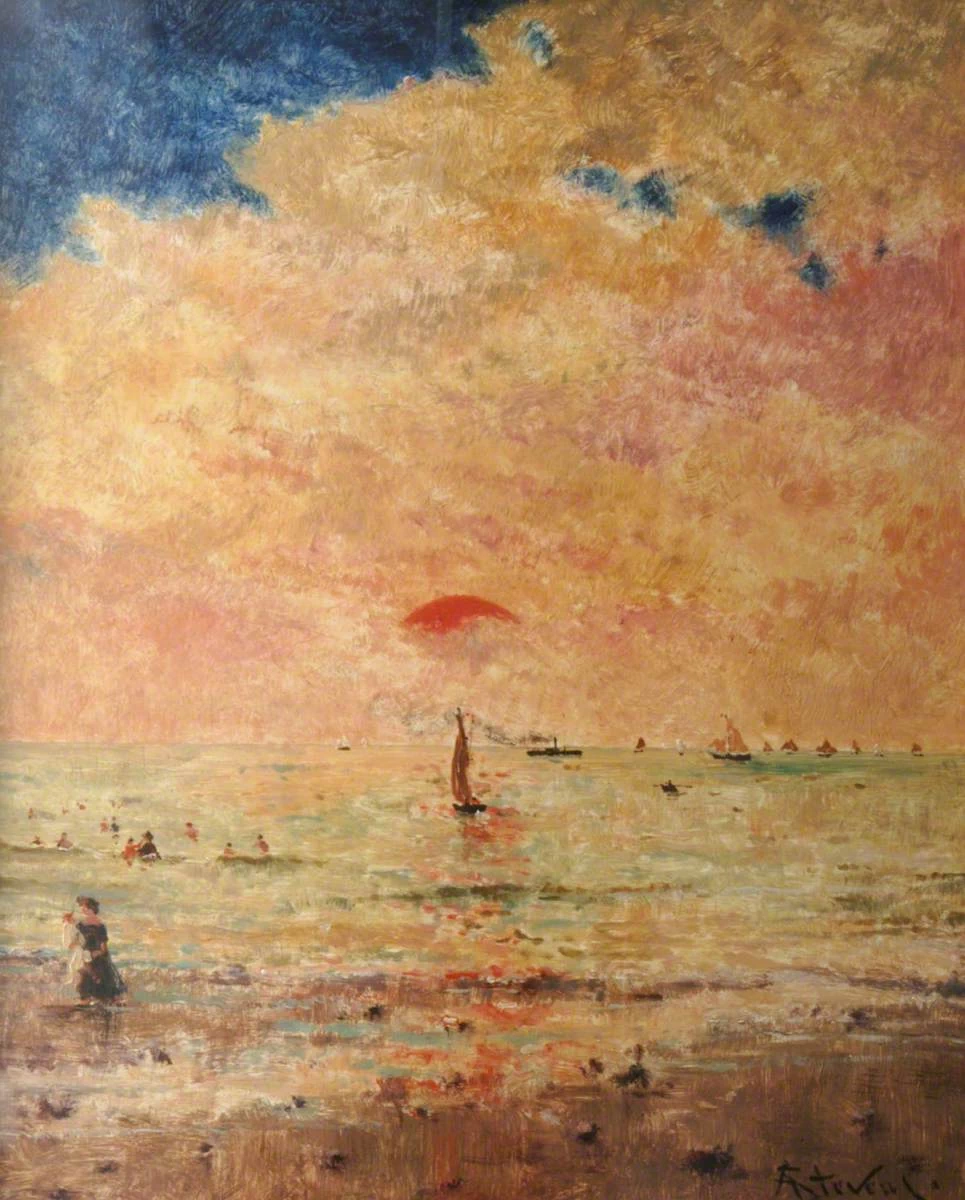 Alfred Émile Stevens - Al largo di Deauville, Galleria d'arte della città di Southampton